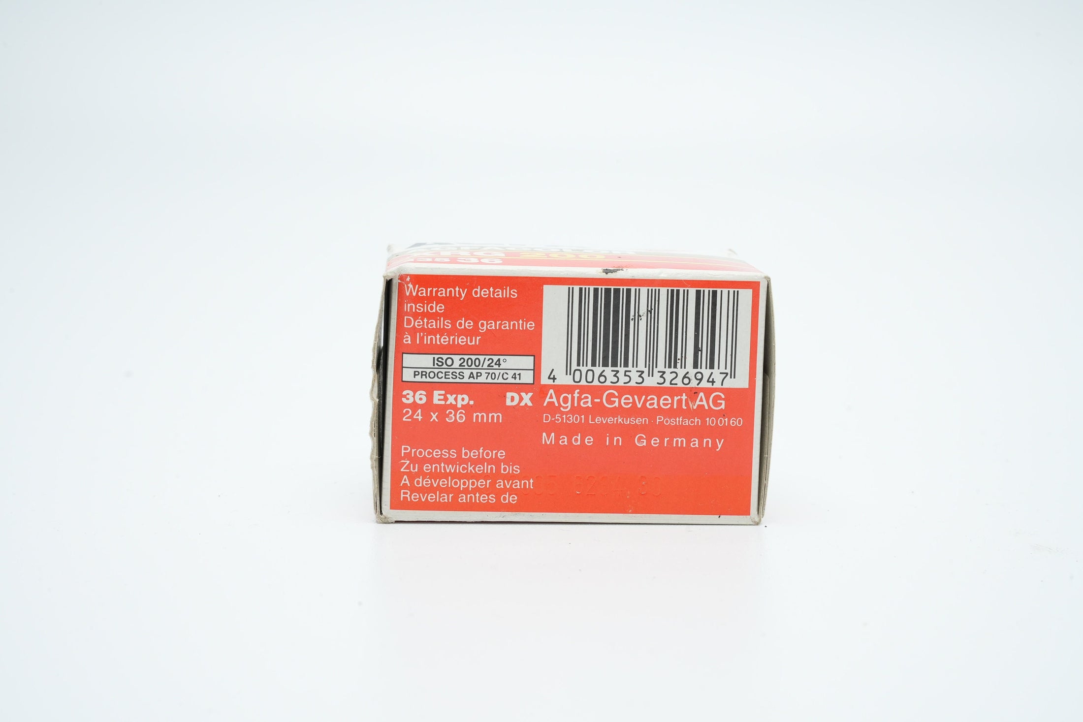 Agfacolor XRG 200 - 135 36 - expired film