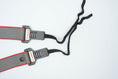 Load image into Gallery viewer, Vintage Canon camera strap gray with red | Vintage cameraband | Canon 80s
