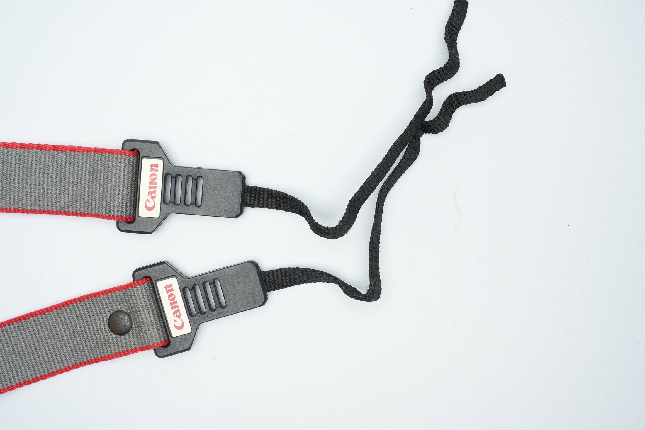 Vintage Canon camera strap gray with red | Vintage cameraband | Canon 80s