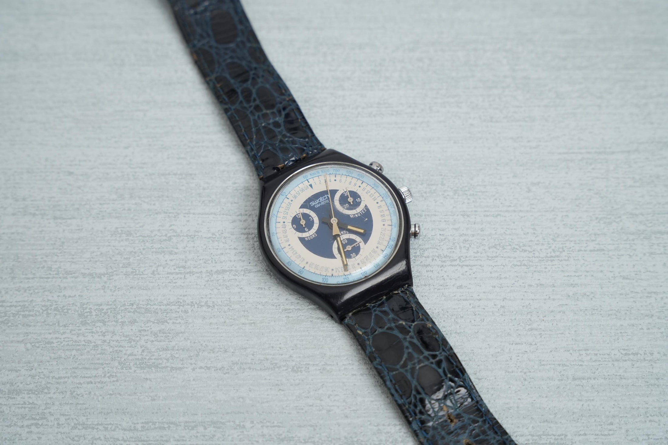 Swatch Chrono "Silver Star" SCN102 – Elegant Vintage Chronograph Watch, 1991