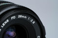Load image into Gallery viewer, Canon FD 28mm f/2.8 Wide Angle Lens – Compact, Sharp and Perfect for Street Photography
