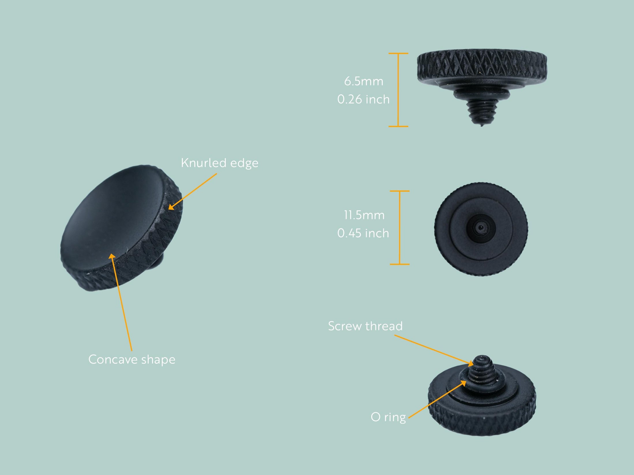 Messing ontspanknop met watergolf gravure – zwart en goud voor analoge en Fujifilm camera’s