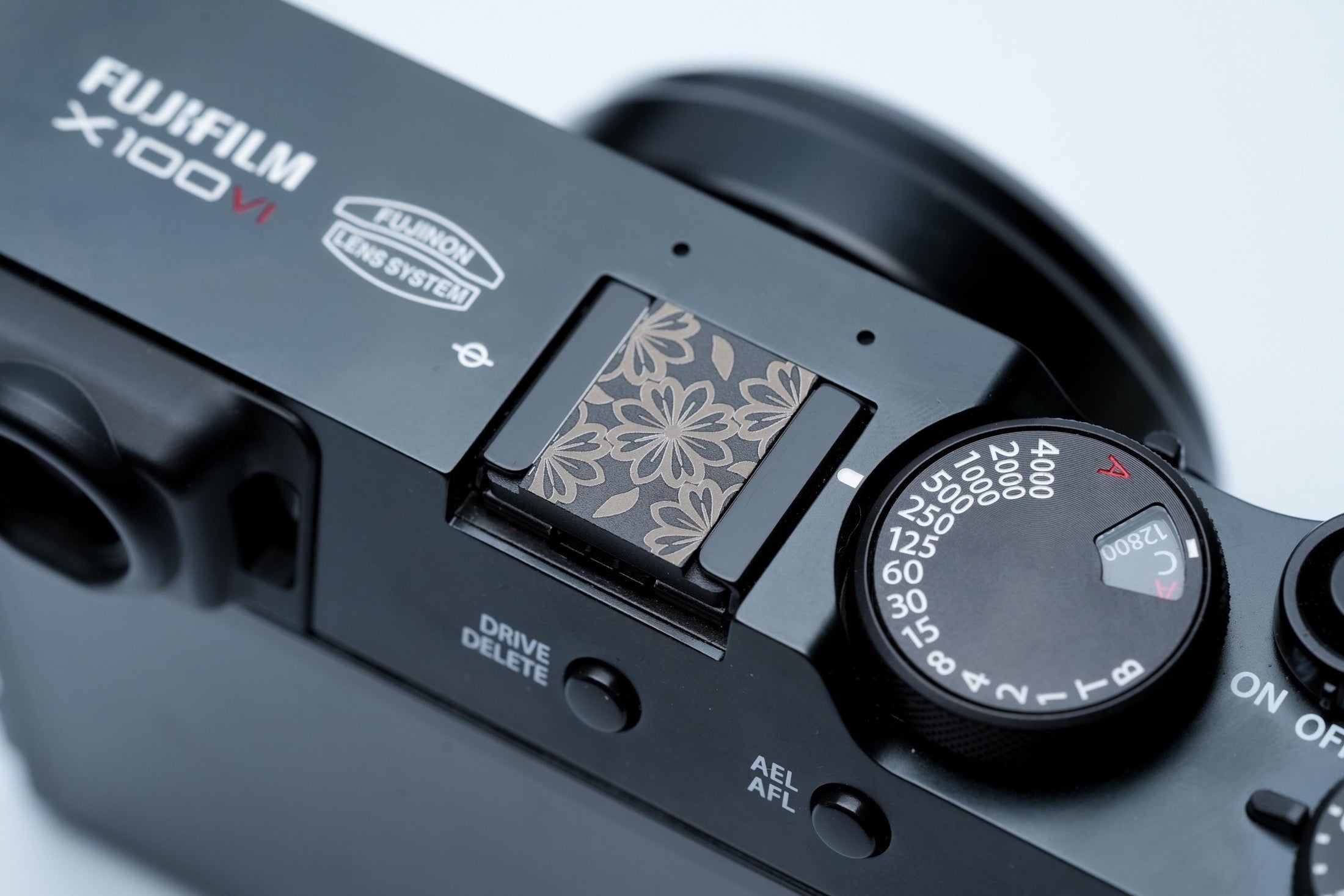 Flitsschoendeksel – Bloemenpatroon – blossom design – gelaserd aluminium – zwart gecoat