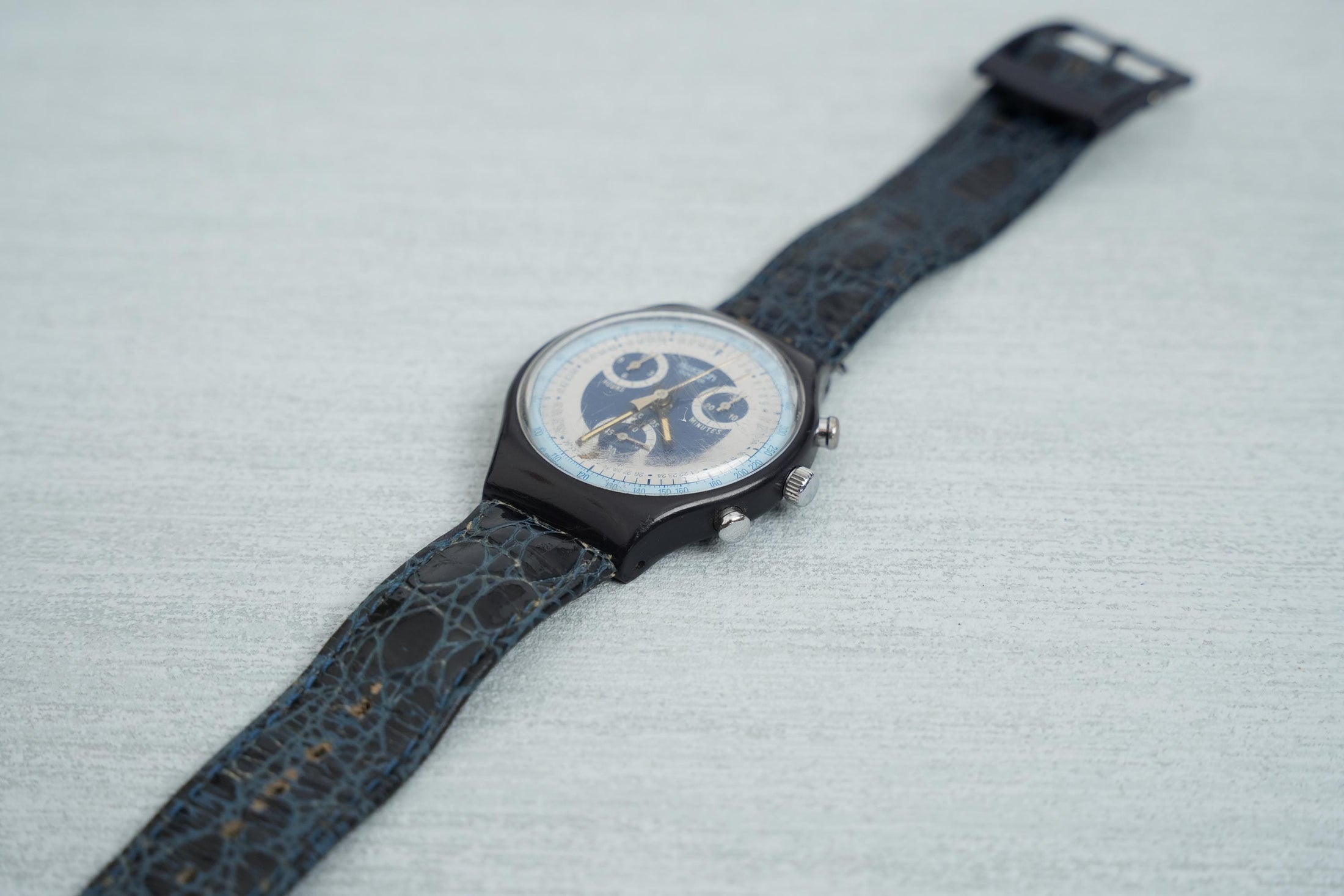 Swatch Chrono "Silver Star" SCN102 – Elegant Vintage Chronograph Watch, 1991