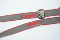 Load image into Gallery viewer, Vintage Canon camera strap gray with red | Vintage cameraband | Canon 80s

