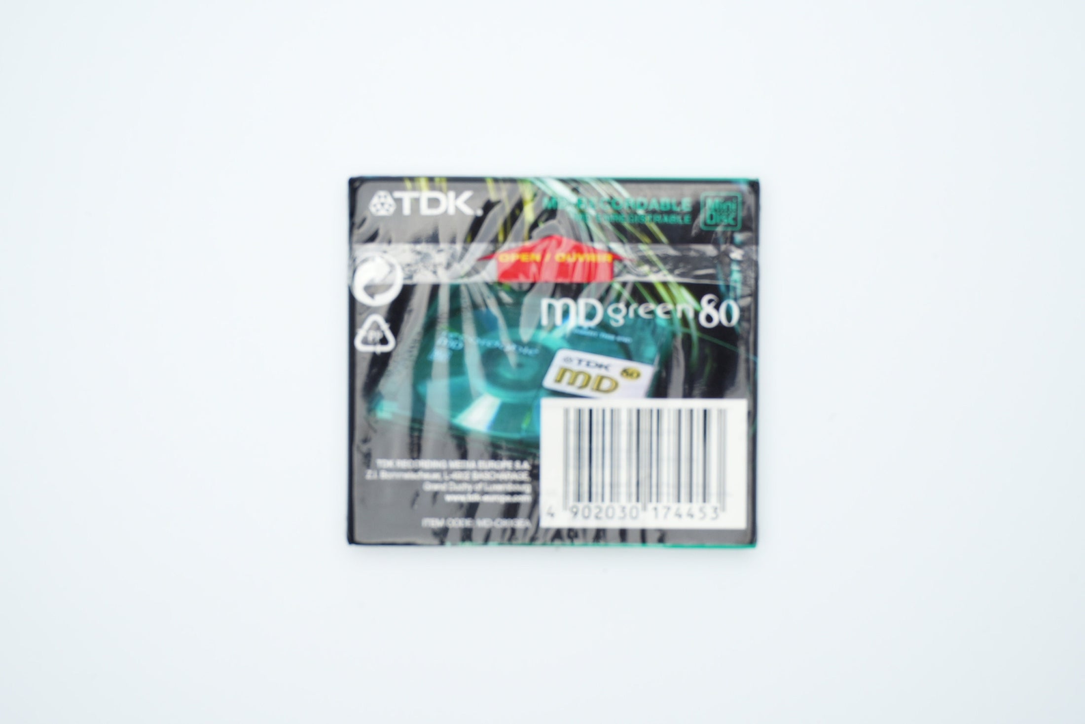 TDK MiniDisc 80 minutes Green – Recordable MD New in Packaging – Rare Retro Item