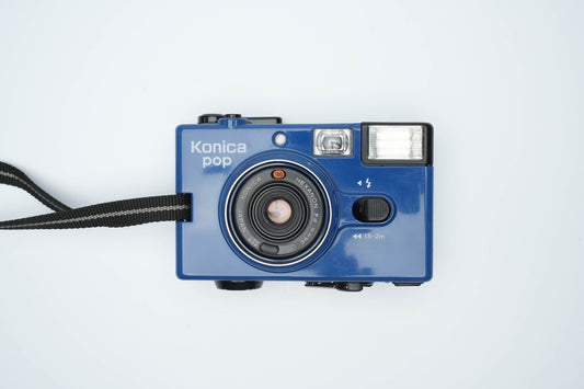 Konica Pop blue - vintage point and shoot camera