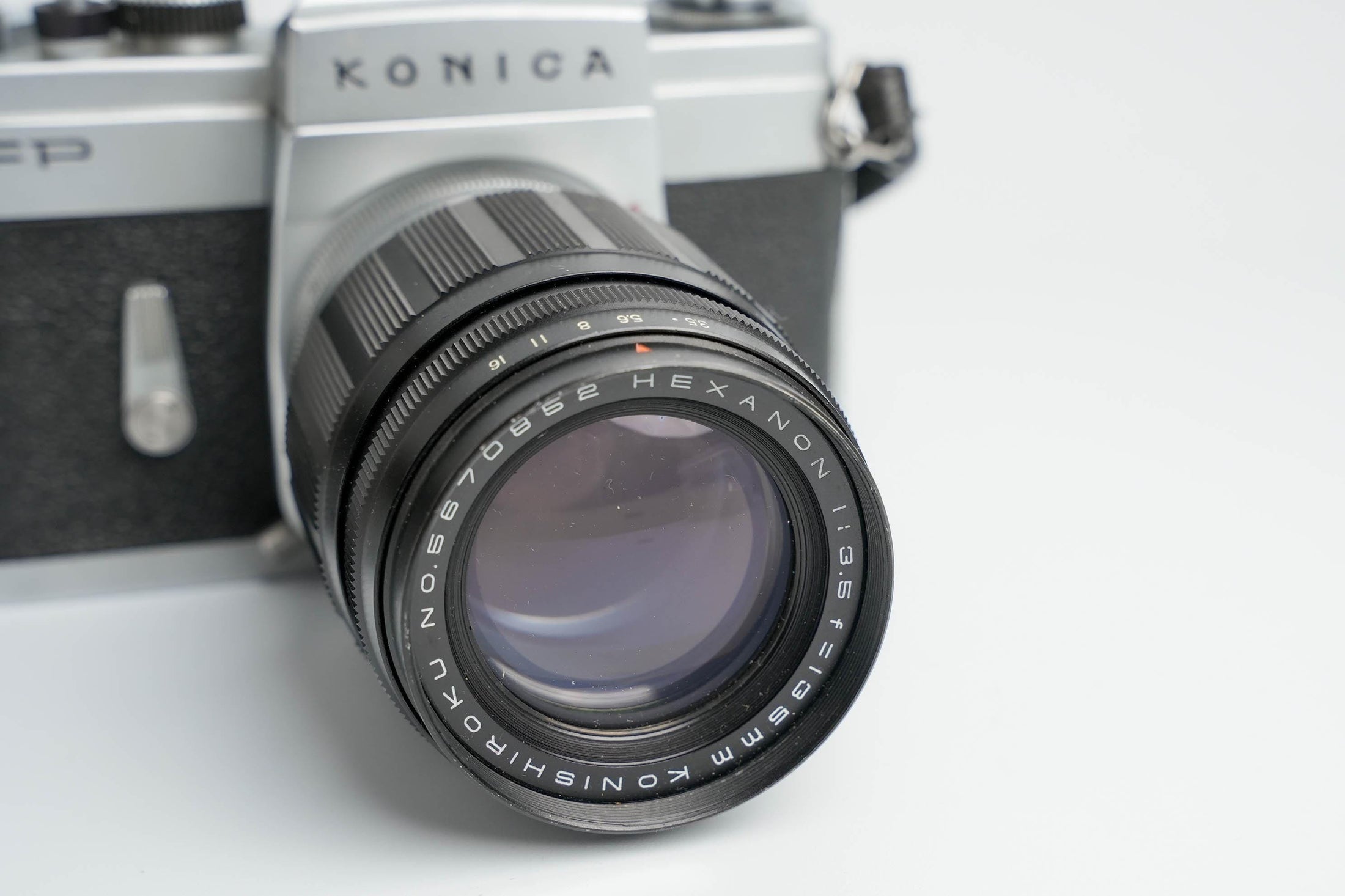 Konica FP – Classic 35mm SLR with Hexanon 135mm f/3.5 Lens – Tested and Working