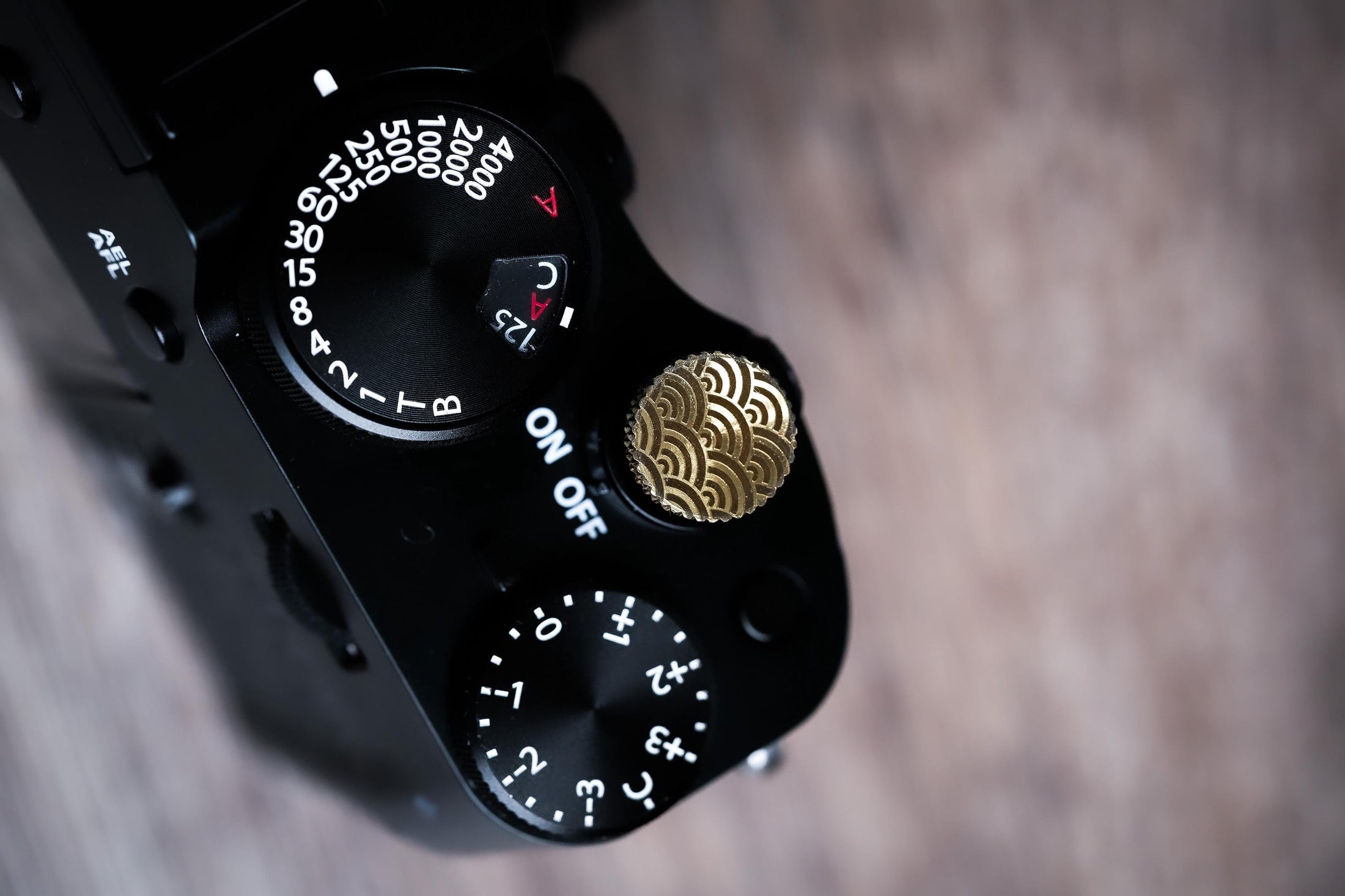 Ontspanknop messing boogpatroon – licht messing – handgemaakt & gelaserd ontwerp