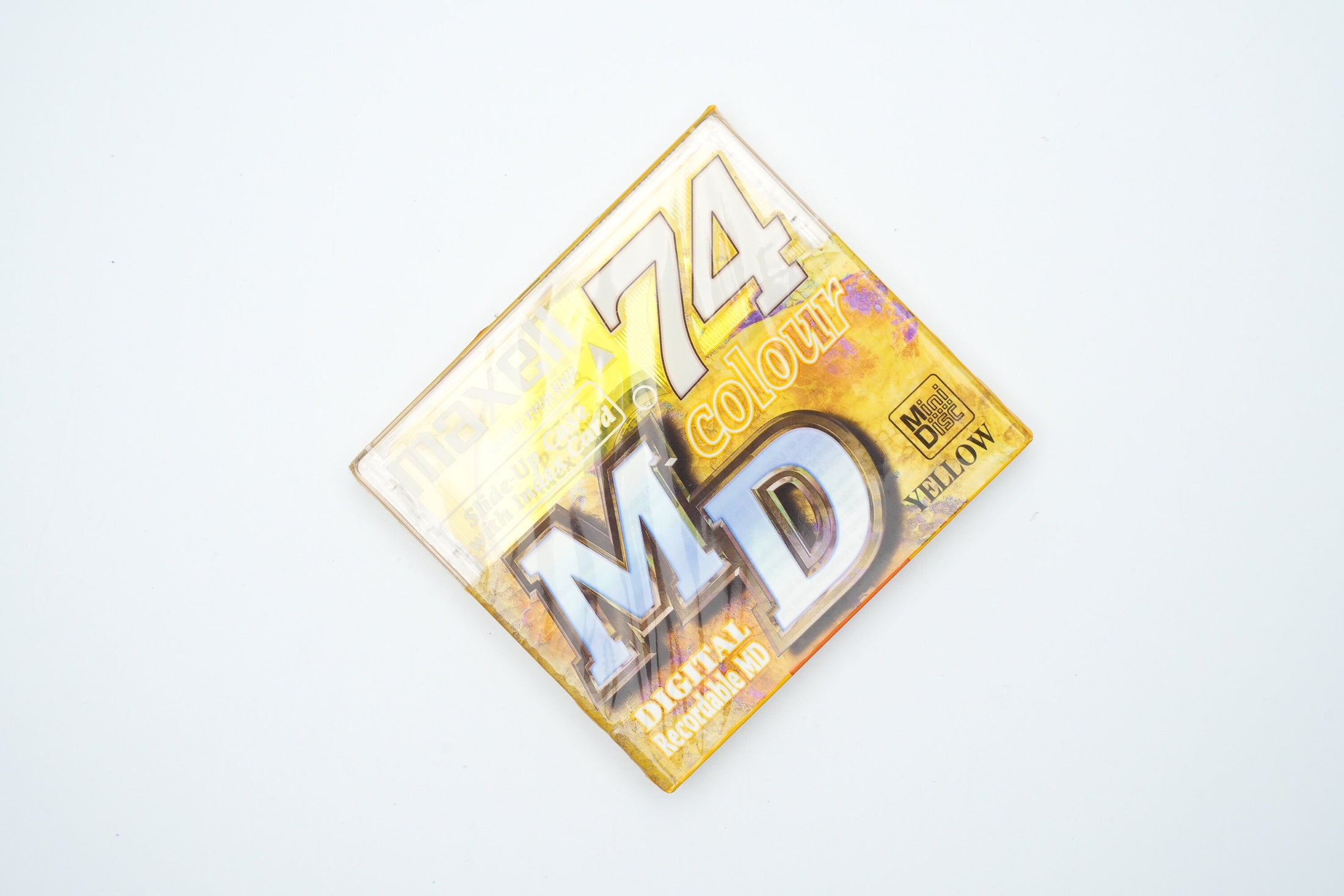 Maxell MiniDisc 74 minutes Yellow – Digital Recordable MD New in Packaging – Retro Audio Collector's Item