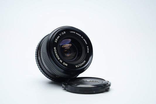 Minolta MD W.Rokkor 28mm f/2.8 Vintage Wide-Angle Lens – Ideal for Landscape and Street Photography