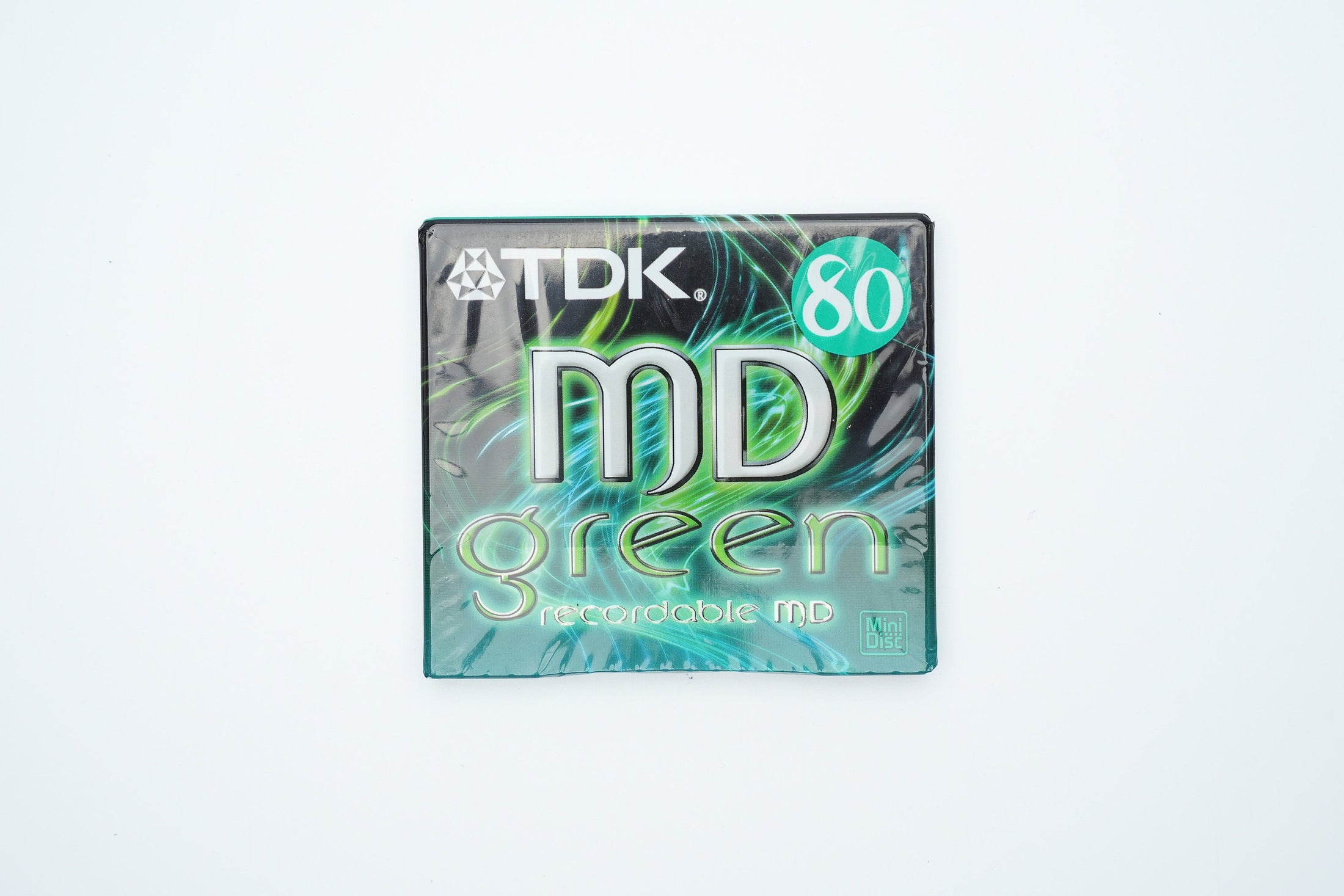 TDK MiniDisc 80 minutes Green – Recordable MD New in Packaging – Rare Retro Item