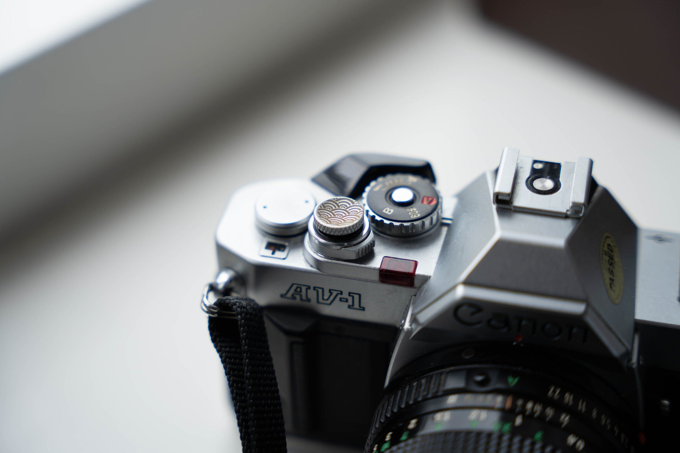 Handmade Engraved Relax Button – Vintage & Modern Camera Accessory