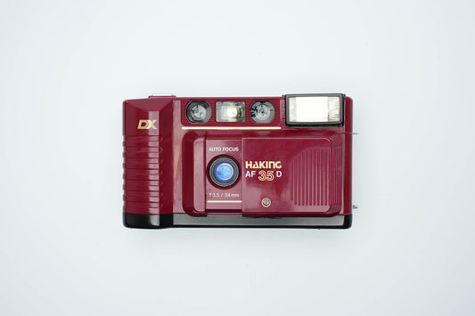 Halina AF 810 DX | Vintage 35mm Compact Camera in Deep Red | Working and in Beautiful Condition