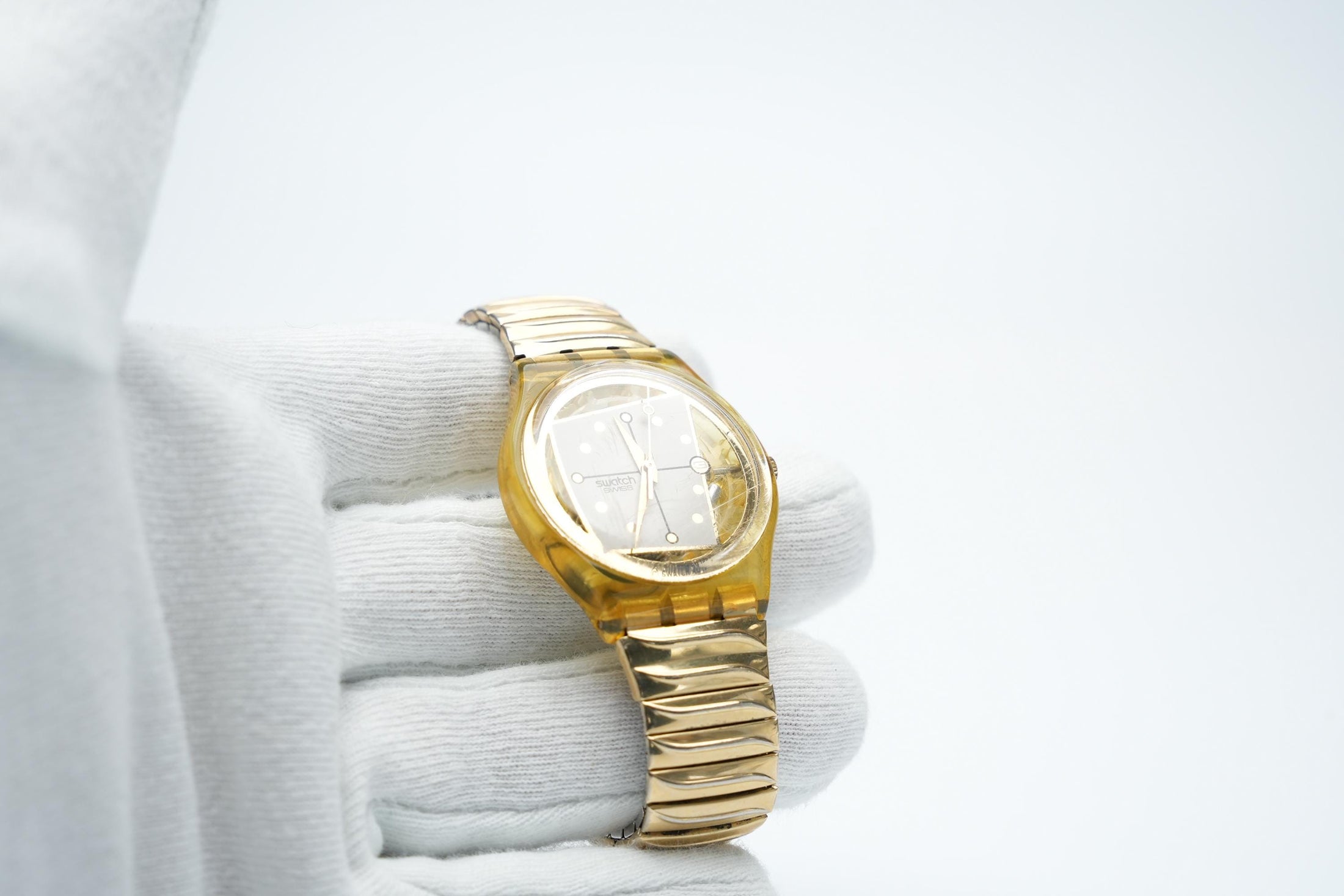 Swatch GK184 "Mannequin" Unisex Vintage Watch – Limited Edition, Flexible Strap, Swiss Quartz, 1995