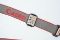 Load image into Gallery viewer, Vintage Canon camera strap gray with red | Vintage cameraband | Canon 80s
