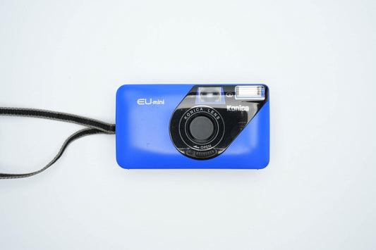 Konica EU-mini Point-and-Shoot Camera in Iconic Blue – Compact and Vintage Cool