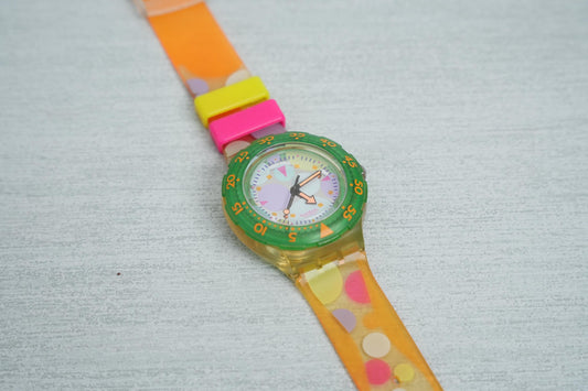 Swatch Scuba "Sea Grapes" SDK105 – Colorful Vintage Dive Watch, 1992
