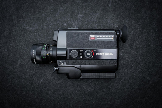 Canon 514XL Super 8 Filmcamera uit 1976 – Zwart – Compacte retro videocamera met zoomlens – Voor filmmakers, reizigers, verzamelaars