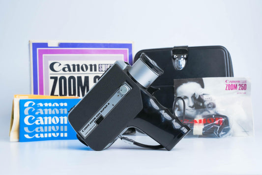 Canon Zoom 250 Super 8 – Vintage Film Camera with 10.8-27mm Lens | Complete and Working