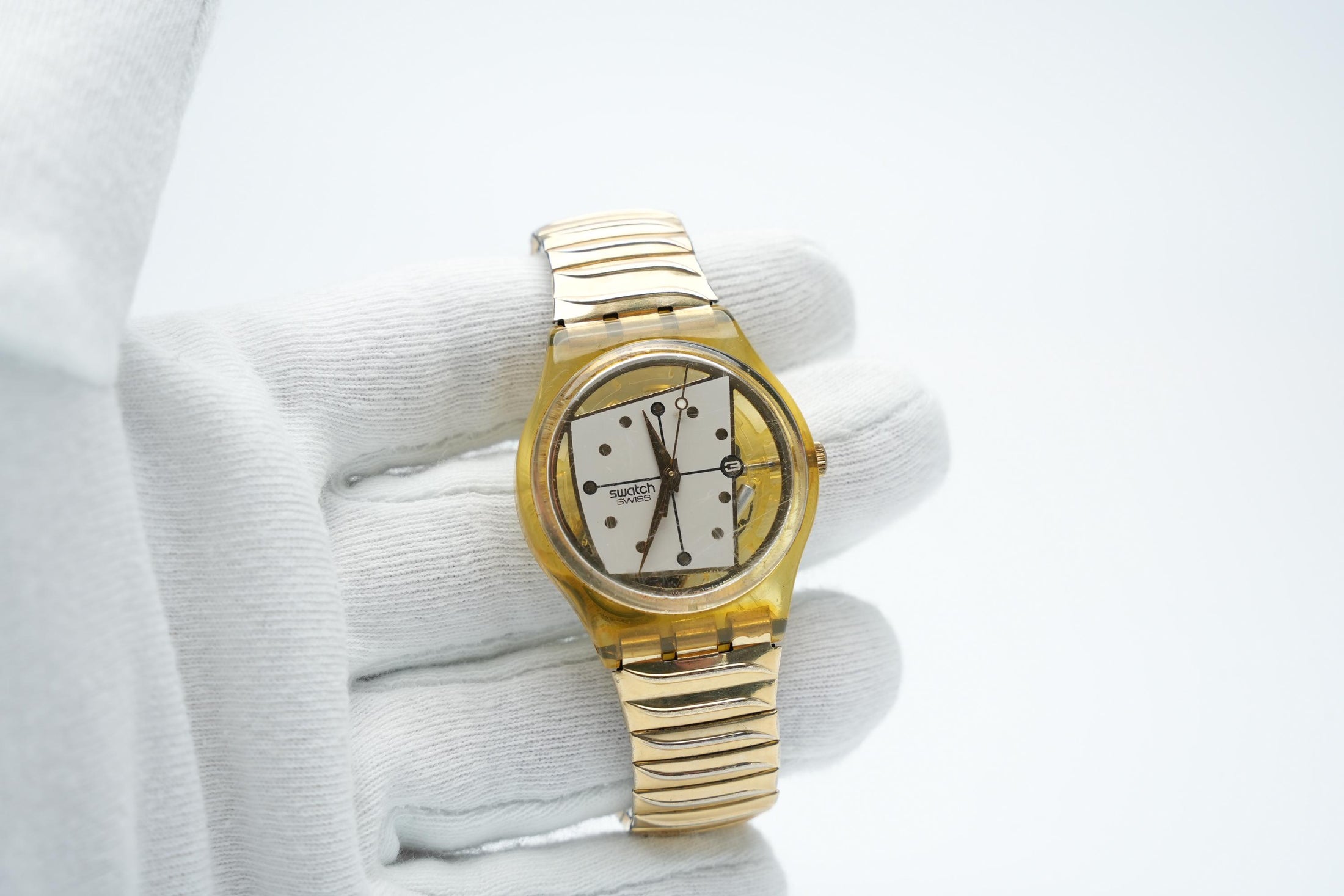 Swatch GK184 "Mannequin" Unisex Vintage Watch – Limited Edition, Flexible Strap, Swiss Quartz, 1995