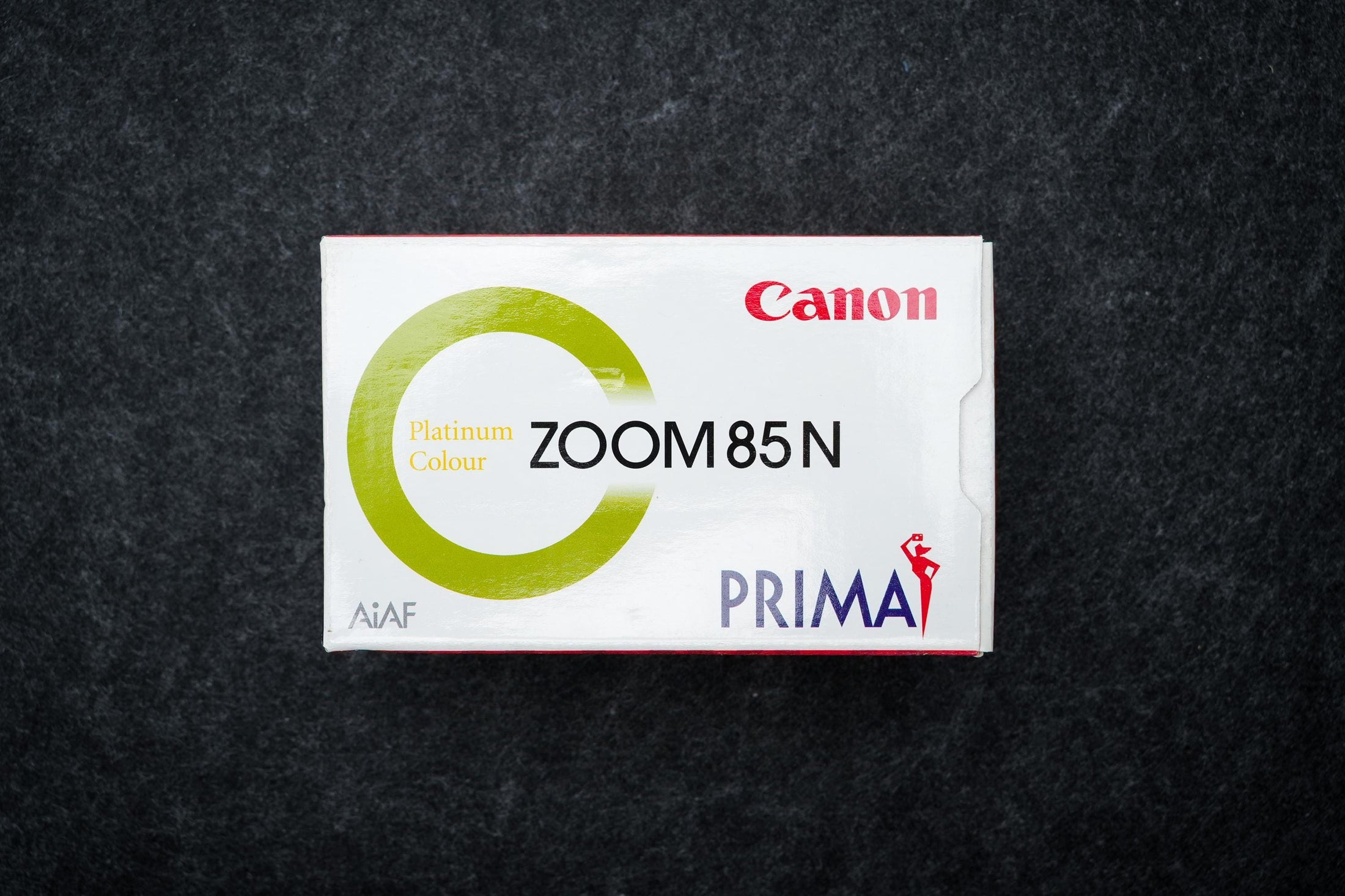 Canon Prima Zoom 85N + gratis 35mm film – 35mm point-and-shoot camera – 1998 – nieuw in doos, old stock