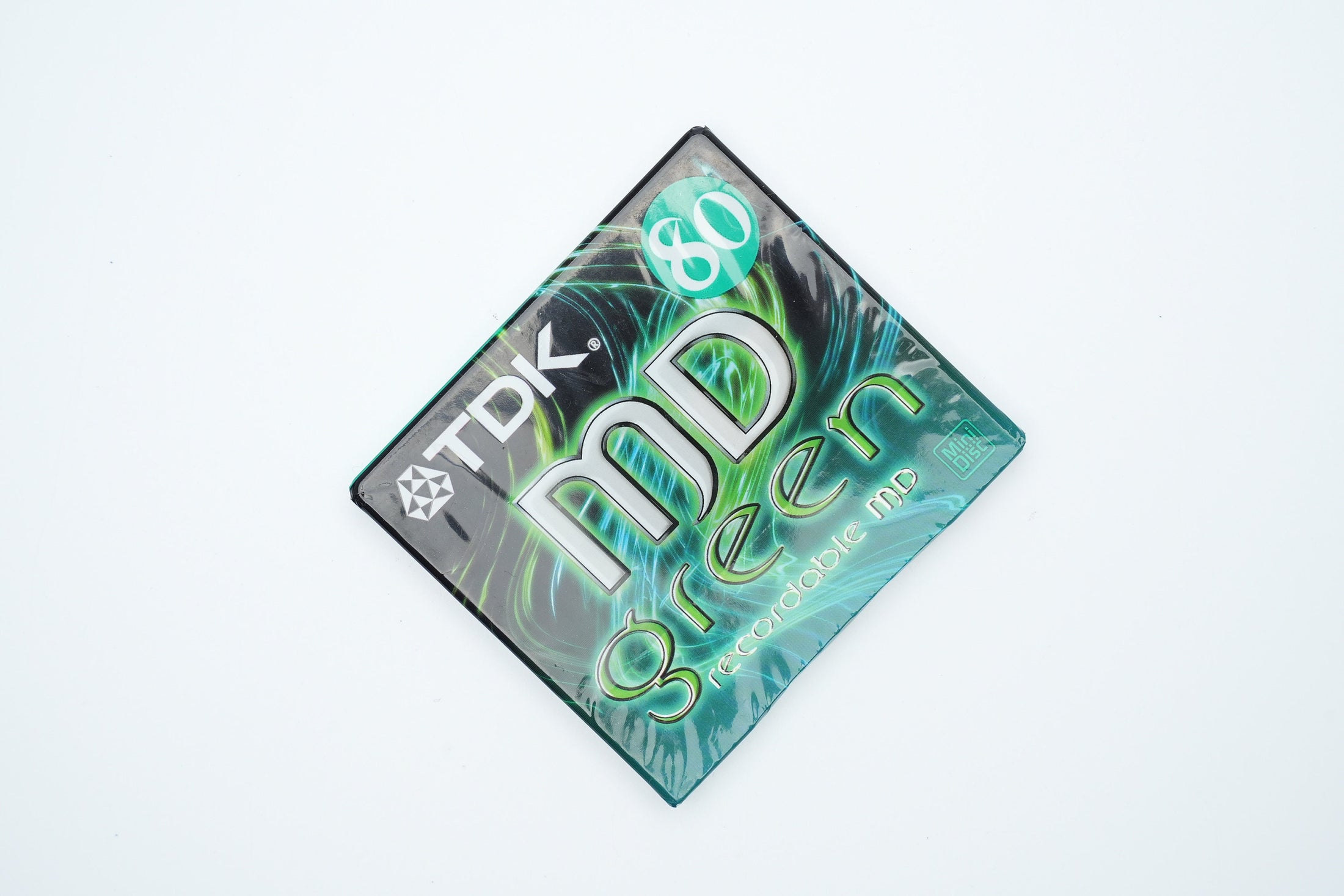 TDK MiniDisc 80 minutes Green – Recordable MD New in Packaging – Rare Retro Item