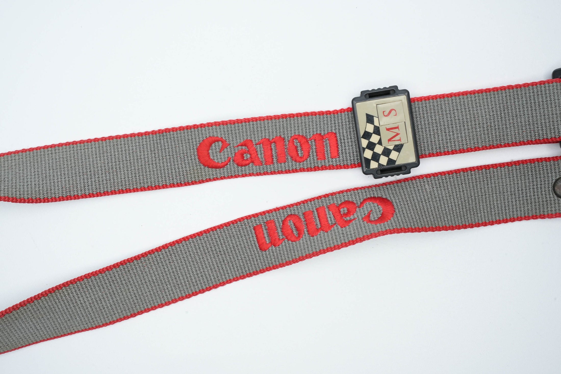 Canon cameraband grijs met rood